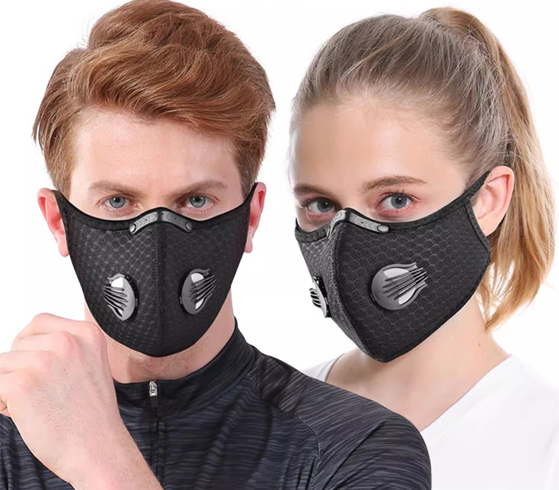 Anti Pollution Mask - Fietsmasker, sportief, wasbaar, herbruikbaar, met filter,