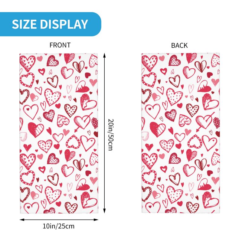 Roze Rode Liefdesharten Bandan - Neck Gaiter Face Cover recensie en prijs