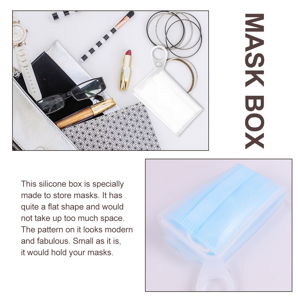 2 stuks platte siliconen opber - Face Mask Storage Box recensie en prijs